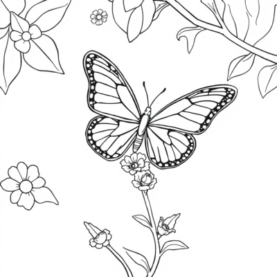Coloriage : coloriages de papillons