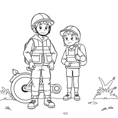 Livre de coloriage : coloriages sur la sécurité pour les enfants