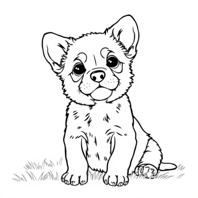 coloriages de chiots