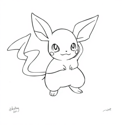 Coloriages Pokémon Raichu