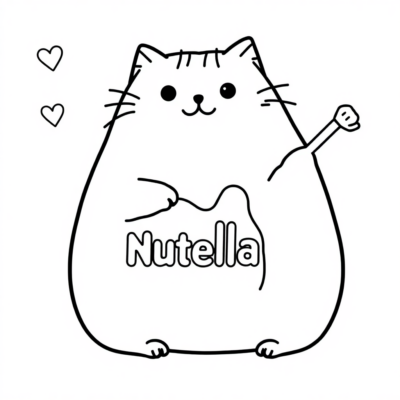 Coloriages Pusheen Nutella
