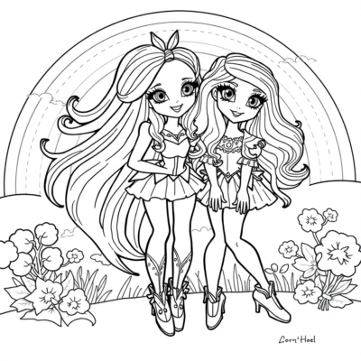 Page à colorier: coloriages Rainbow High