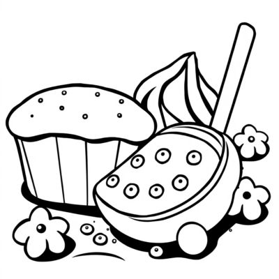 Dessins à colorier : Friandises