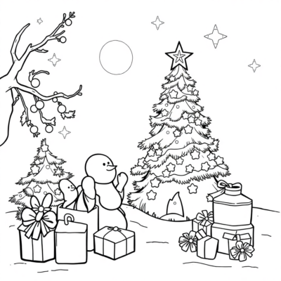 Couleurs de Noël enchantées à peindre