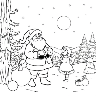 Carnet de coloriages: fêtes de Noël pour enfants