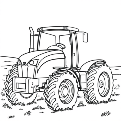 Dessins à colorier de tracteurs