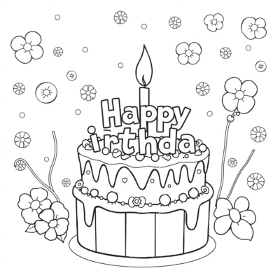 Dessins de Colorage d’Anniversaire