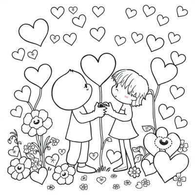 Coloriages de Saint-Valentin