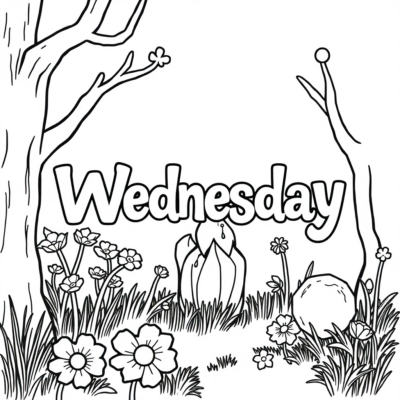 Coloriages WEDNESDAY