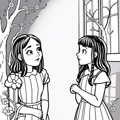 Coloriages Wednesday Addams