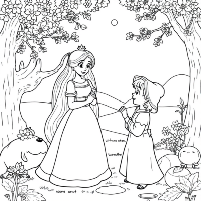 Livre de coloriage : coloriages de contes pour enfants à imprimer