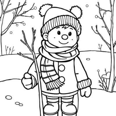 Livre de coloriage : colorier l’hiver pour les enfants