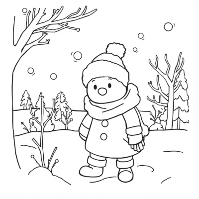 Colorier: coloriages d’hiver à imprimer pour les enfants