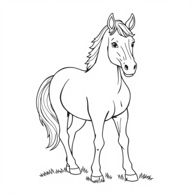 Livre de coloriage : cheval coloriage pour enfants