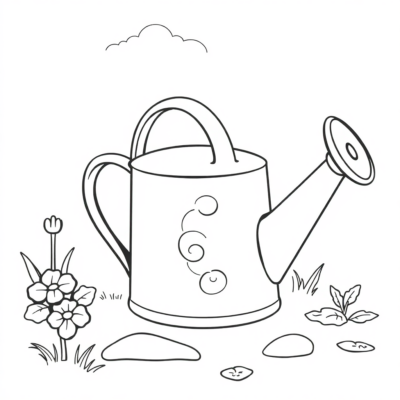 Livre de coloriage: arrosoir livre de coloriage pour enfants