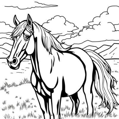 Livre de coloriage : chevaux, coloriages pour enfants