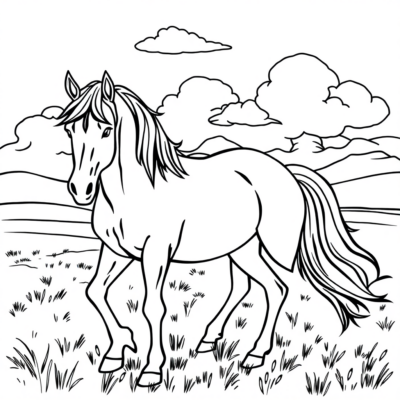 Livre de coloriage : chevaux, livres de coloriage pour enfants à imprimer