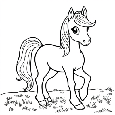 Cheval de coloriage