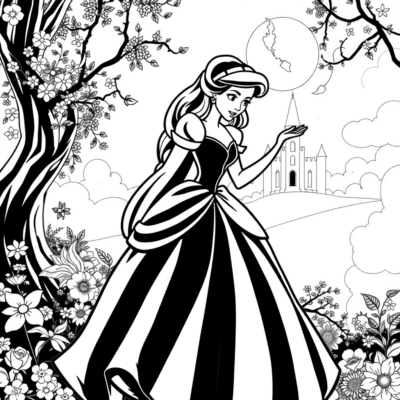 Livre de coloriage : Cendrillon livre de coloriage pour enfants