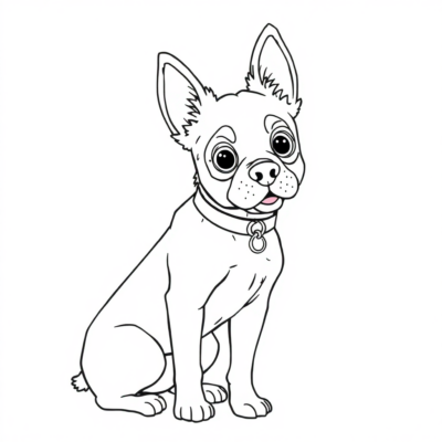 Coloriage de Chiens Cosmiques