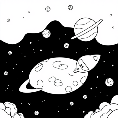 Livre de coloriage : l’espace pour les enfants