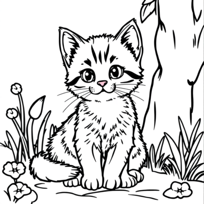 Livre de coloriage : petit chat, livre de coloriage pour enfants