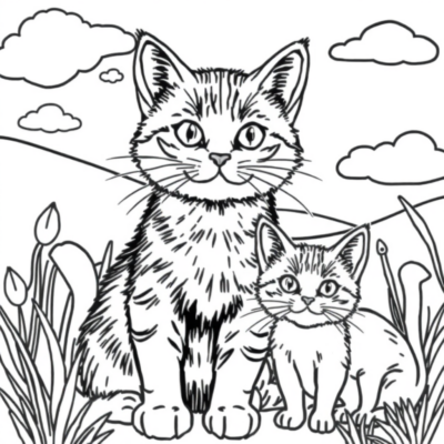 Livre de coloriage : chats, livre de coloriage pour enfants