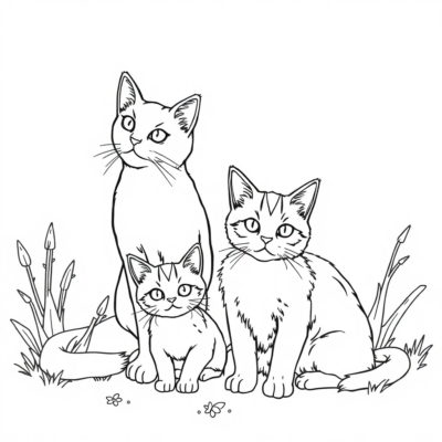 Livre de coloriage : Chats à colorier