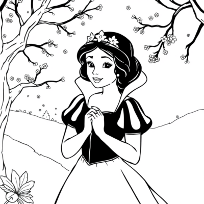 Coloriage Blanche-Neige