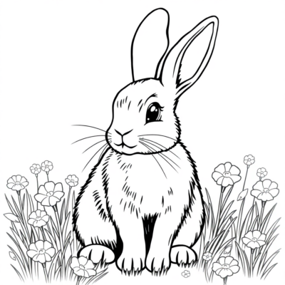 Coloriage : lapin