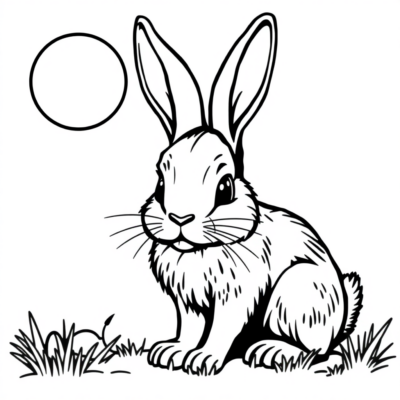 Coloriage : lapin coloriage pour enfants