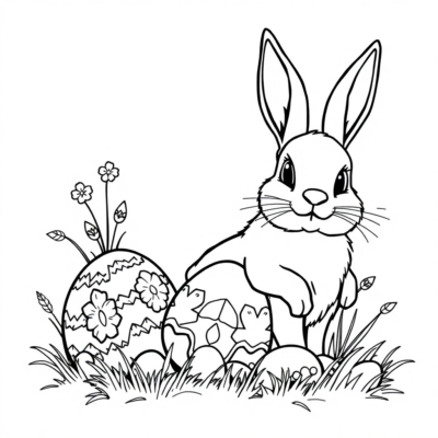 Lapin de Pâques Coloriages