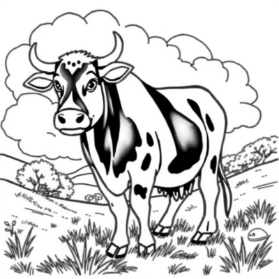 Livre de coloriage : vache livre de coloriage pour enfants