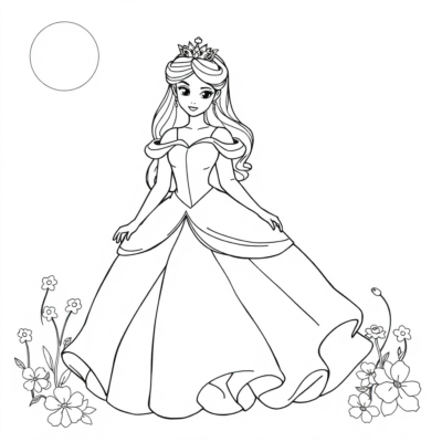 Coloriage : princesses coloriage