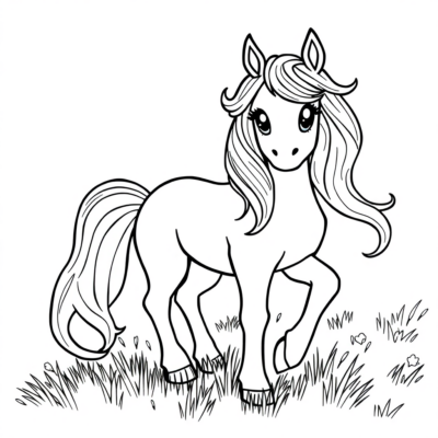 Coloriages de poney
