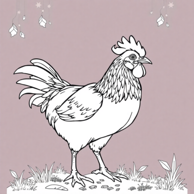 Coloring Book Poule