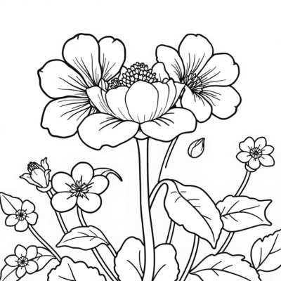 Livre de coloriage : fleur