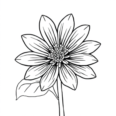 Coloriage de fleurs à imprimer