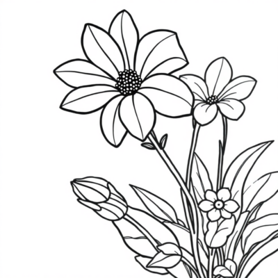 Livre de coloriage : fleurs