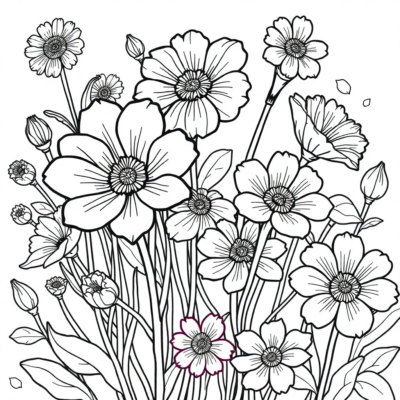 Fleurs coloriage