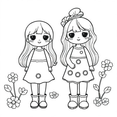 Poupées à Colorier