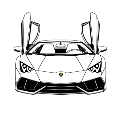 Lamborghini à colorier pour enfants