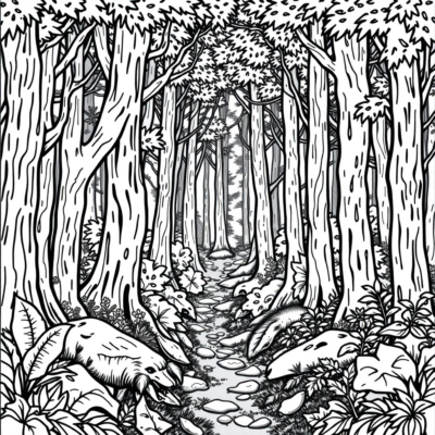 Livre de coloriage : forêt de coloriages pour enfants
