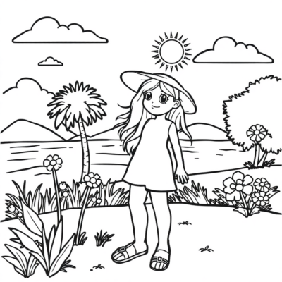 Livre de coloriage : coloriages d’été pour enfants