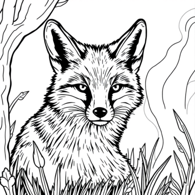 Renard Coloriage