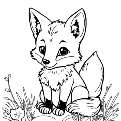 Coloriant: renard, livre de coloriage pour enfants
