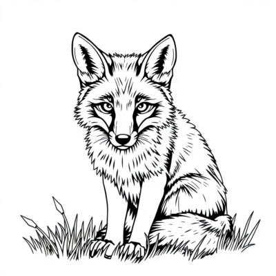 Renard coloriage à imprimer