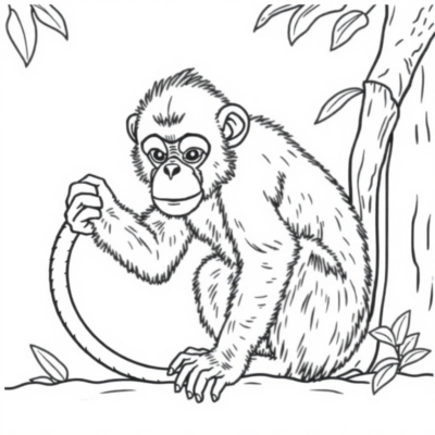 Petit Singe Coloriage