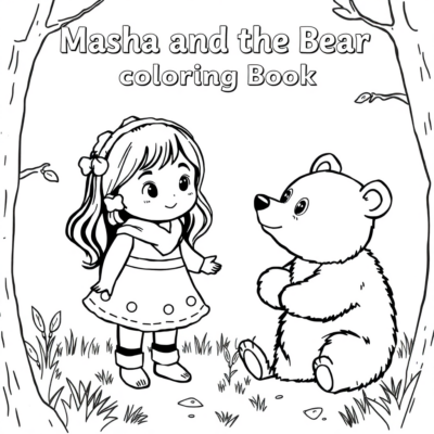 Mascha et l’Ours coloriage