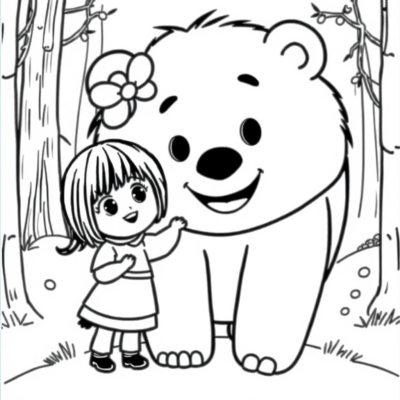 Masha et l’Ours Colorier